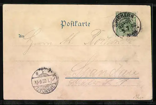 Lithographie Spicherer Höhen, Winterberg-Denkmal, Restauration von J. Woll auf dem Spichernberg