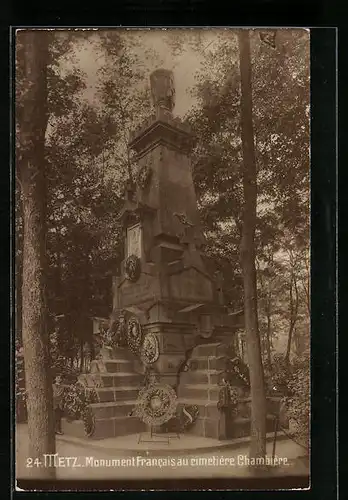 AK Metz, Monument Francais au cimetière Chambière