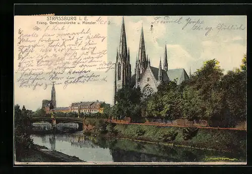 AK Strassburg, Evang. Garnisonskirche und Münster