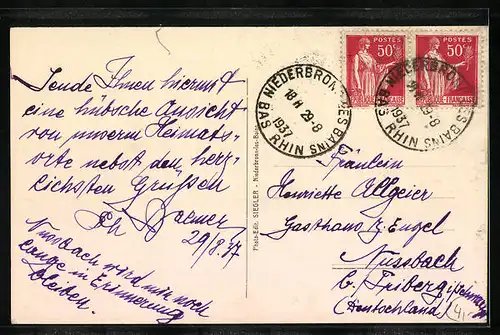 AK Niederbronn-les-Bains, Vue générale