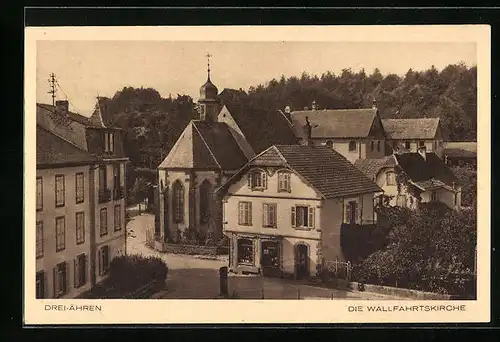 AK Drei-Ähren, Wallfahrtskirche im Ortsbild