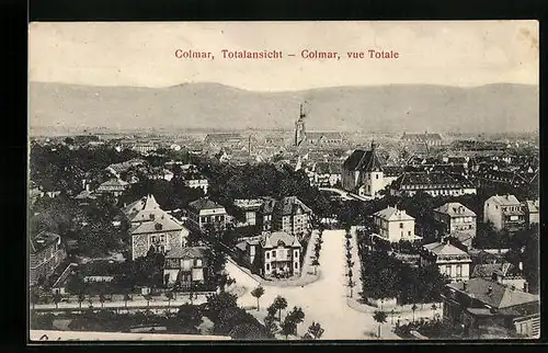 AK Colmar, die Stadt aus der Vogelschau