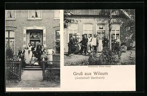 AK Wilsum /Grafschaft Bentheim, Gasthaus Witwe Hölter, Hofbesitzer Damink