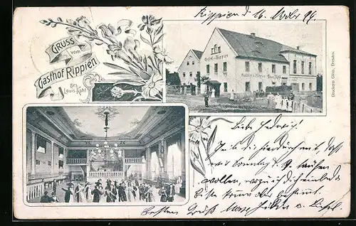 AK Rippien, Gasthaus Rippien mit Tanzsaal