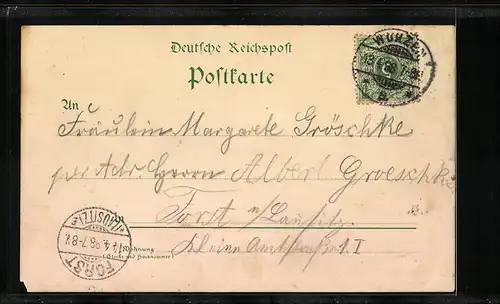 Lithographie Wurzen, Gesamtansicht mit Jäger-Kaserne