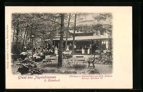 AK Reinbeck, Gasthaus Jägersbronnen mit Waldterrasse
