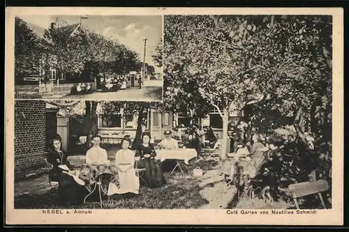 AK Nebel a. Amrum, Café Garten von Nautilius Schmidt