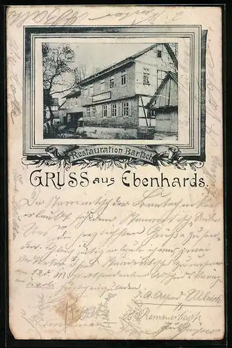 AK Ebenhards / Hildburghausen, Restauration Bartsch