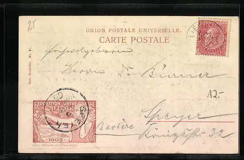 AK Liége, Exposition Universelle 1905, Pont de Fragnée