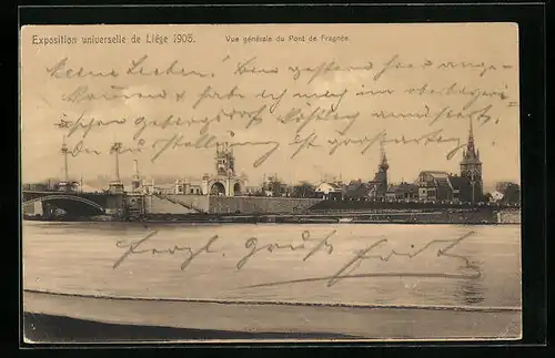 AK Liége, Exposition Universelle 1905, Pont de Fragnée