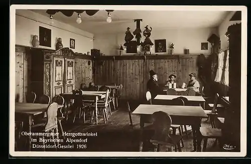 AK Düsseldorf, Gesolei 1926, Oberammergauer Herrgottswinkel im Bayrischen Alpendorf