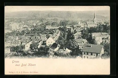 AK Bad Kösen, Totalansicht mit Kirche