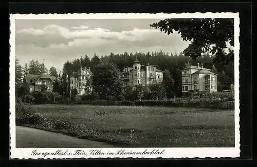 AK Georgenthal i. Thür., Villen im Schwimmbachtal