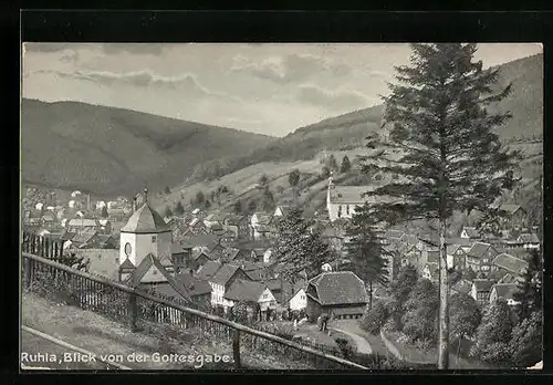 AK Ruhla, Blick von der Gottesgabe