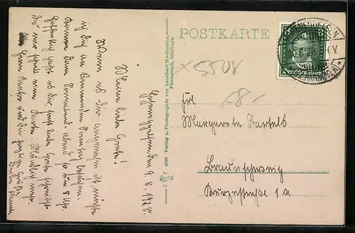 AK Sülzhayn i. Südharz, Blick von der Hohestrasse