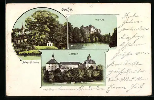 AK Gotha, Schloss und Museum