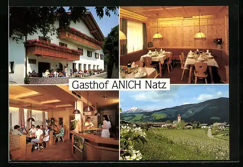 AK Natz bei Brixen, Gasthof Anich, Ortsansicht