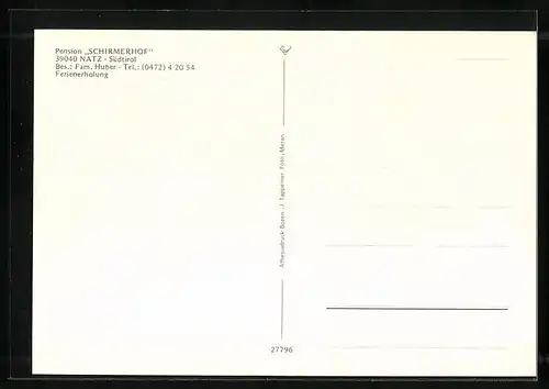 AK Natz bei Brixen, Pension Schirmerhof