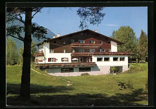 AK Natz bei Brixen, Pension-Cafe Seehof - Gartenansicht
