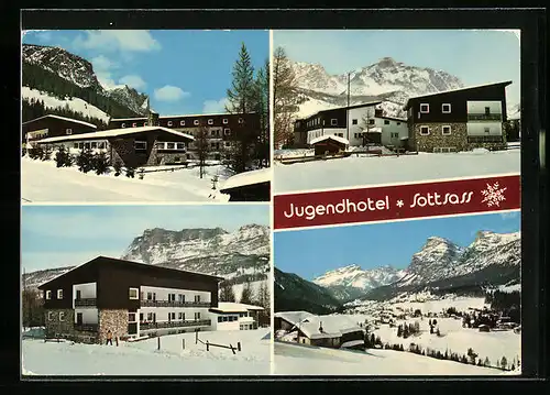 AK La Villa /Val Badia, Jugendhotel Sottsass im Winter