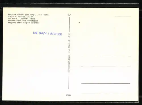 AK S. Martino, Pensione Torr