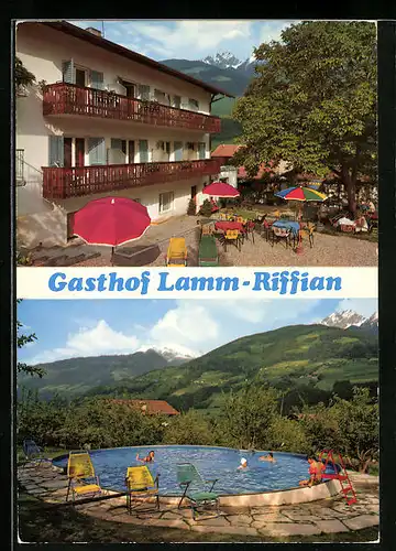 AK Riffian, Gasthof Lamm mit Schwimmbecken
