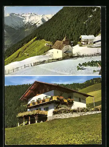 AK Tall b. Schenna, Gasthof Videgg mit Kapelle