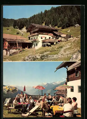 AK Tall b. Schenna, Hiasl Hof mit Sonnenterrasse