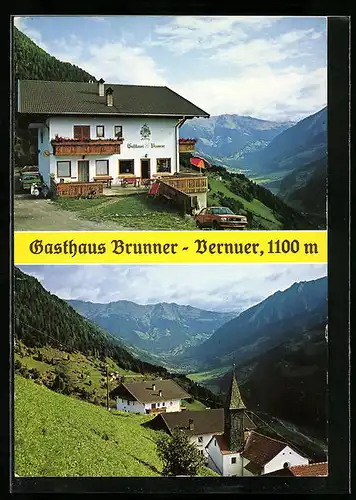 AK Riffian, Gasthaus Brunner mit Ausblick