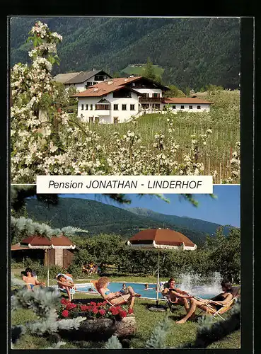 AK Natz, Pension Jonathan-Linderhof mit Schwimmbecken