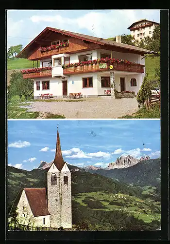 AK Feldthurns, Gasthof Waldboth mit Kirche