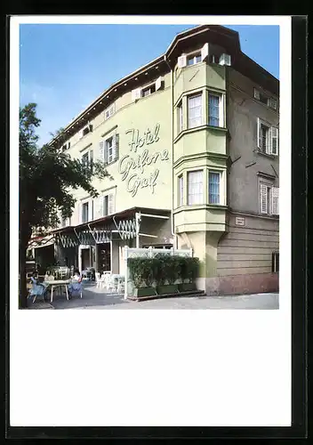 AK Bozen, Greifhotel mit Terrasse