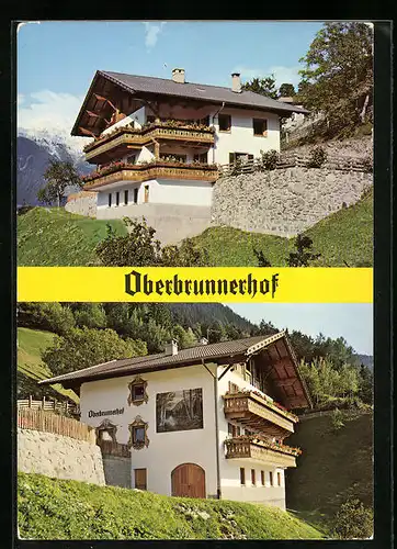 AK St. Martin i. Passeier, Oberbrunnerhof mit Ausblick