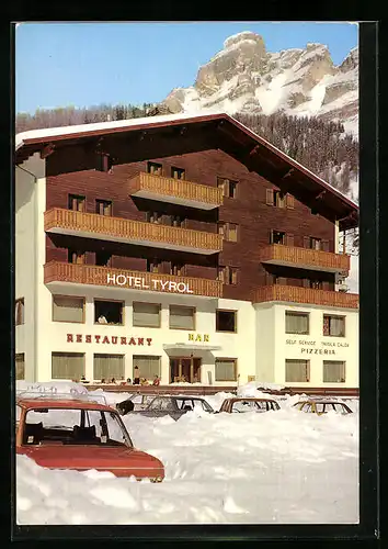 AK S. Cassiano /Val Badia, Hotel Tyrol im Winter