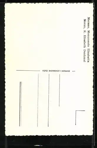 AK Meran, Kaiserin Elisabeth (Sissi) Denkmal