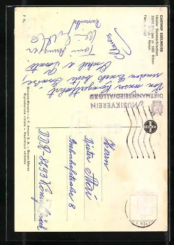 AK Wangen am Ritten, Gasthof Edelweiss, Ortsansicht