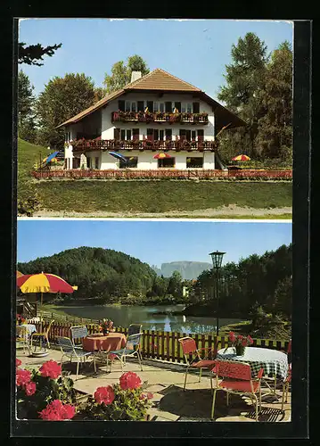 AK Wolfsgruben am Ritten, Pension Weihrerhof, Terrasse