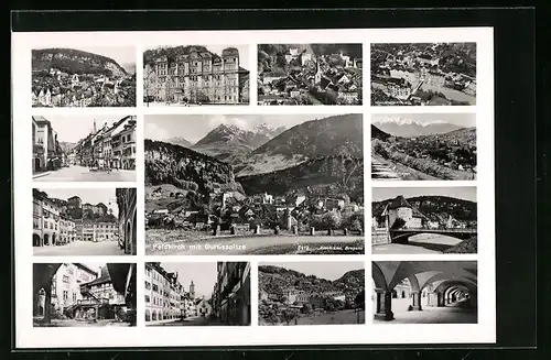 AK Feldkirch, Gesamtansicht, Marktstrasse, Brückenpartie