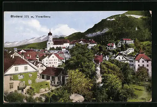 AK Bludenz, Totalansicht mit Blick zum Kirchturm