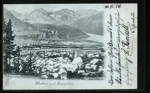 AK Bludenz, Gesamtansicht gegen den Scesaplana