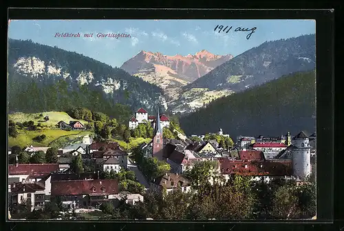 AK Feldkirch, Blick auf die Dächer der Stadt