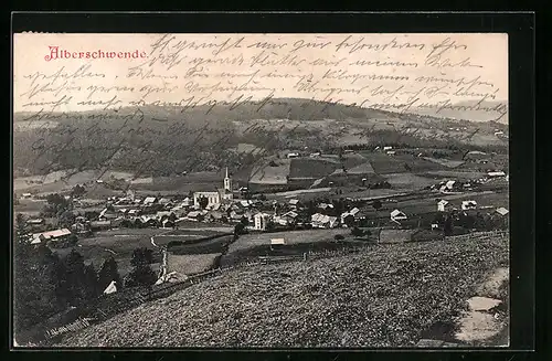 AK Alberschwende, Ortsansicht aus weiter Ferne