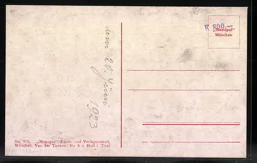 AK Feldkirch, Ortsansicht mit der Gurtisspitze