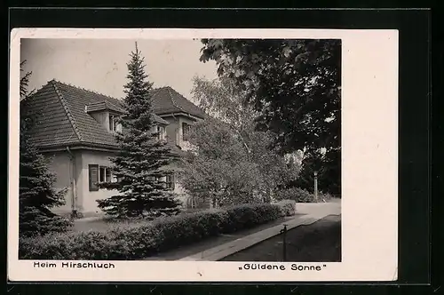 Foto-AK Storkow, Gasthaus Heim Hirschluch Güldene Sonne