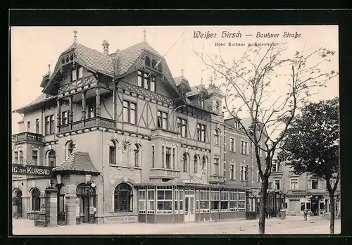 AK Dresden-Weisser Hirsch, Hotel Kurhaus und Kaiserkeller in der Bautzner Strasse