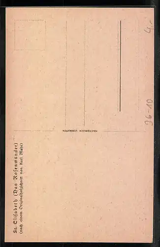 AK Das Rosenwunder der heiligen Elisabeth