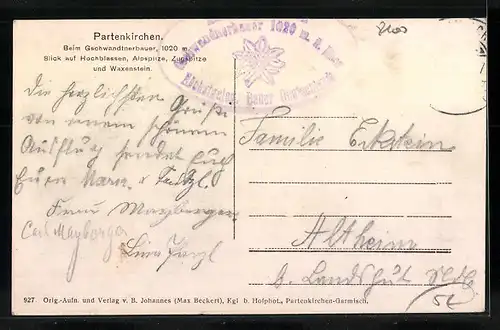 AK Partenkirchen, Beim Gschwandtnerbauer