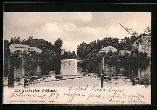 AK Woltersdorfer Schleuse, Partie am Wasser