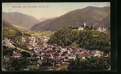 AK Hornberg /Schwarzw., Gesamtansicht aus der Vogelschau