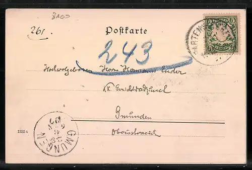 AK Partenkirchen, Ortsansicht mit Bergpanorama